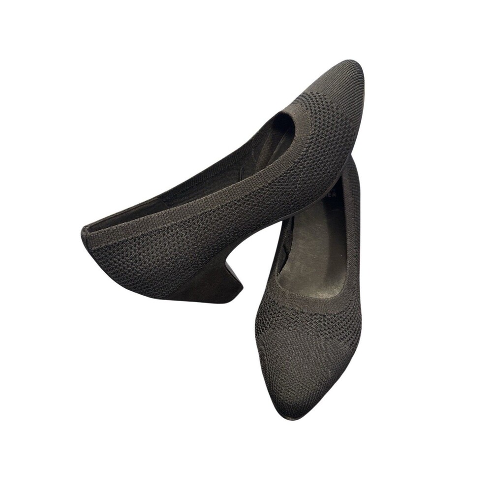 Eileen Fisher Womens Kiss Stretch Knit Pumps Size 8 Black Heels Comfort Workwear